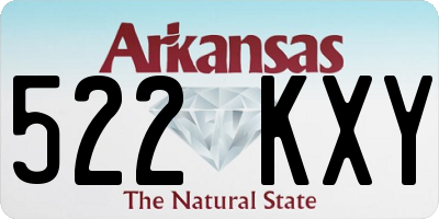 AR license plate 522KXY