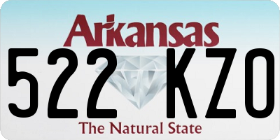 AR license plate 522KZO
