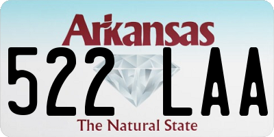 AR license plate 522LAA
