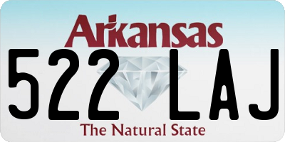 AR license plate 522LAJ