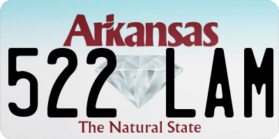 AR license plate 522LAM