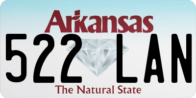 AR license plate 522LAN