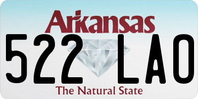 AR license plate 522LAO