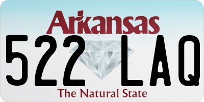AR license plate 522LAQ