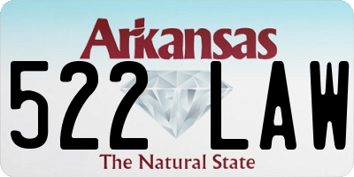 AR license plate 522LAW