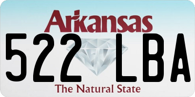 AR license plate 522LBA