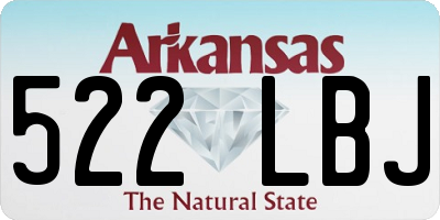 AR license plate 522LBJ
