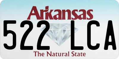 AR license plate 522LCA