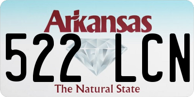 AR license plate 522LCN
