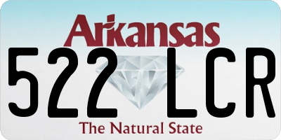 AR license plate 522LCR