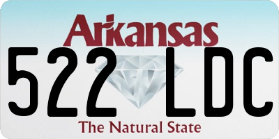 AR license plate 522LDC