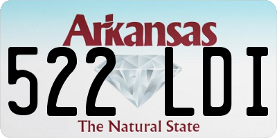 AR license plate 522LDI