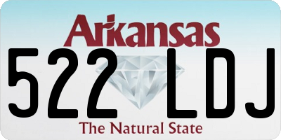 AR license plate 522LDJ
