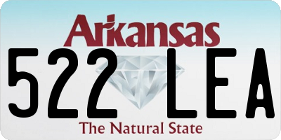 AR license plate 522LEA
