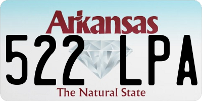 AR license plate 522LPA