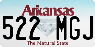 AR license plate 522MGJ