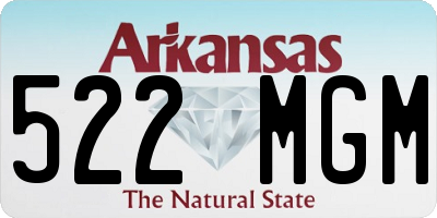 AR license plate 522MGM