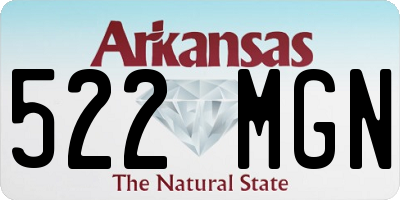 AR license plate 522MGN