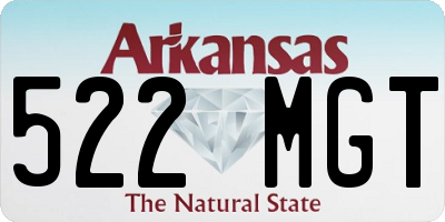 AR license plate 522MGT