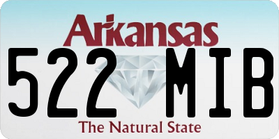 AR license plate 522MIB