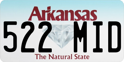 AR license plate 522MID