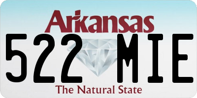 AR license plate 522MIE