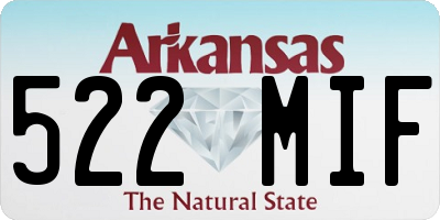 AR license plate 522MIF