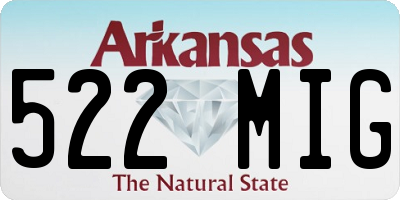 AR license plate 522MIG