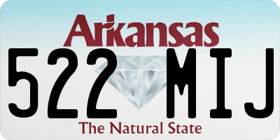AR license plate 522MIJ