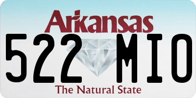 AR license plate 522MIO