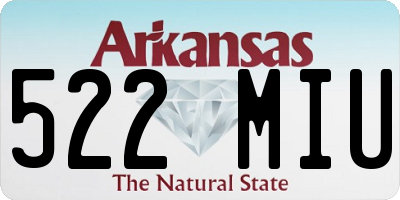 AR license plate 522MIU