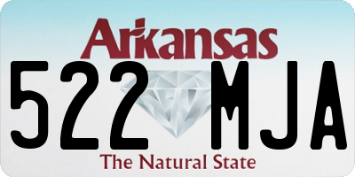 AR license plate 522MJA