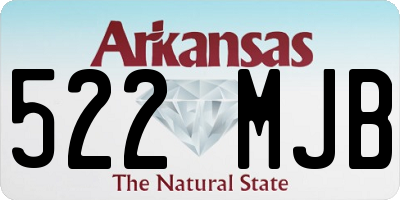 AR license plate 522MJB