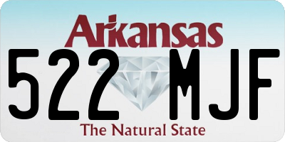 AR license plate 522MJF