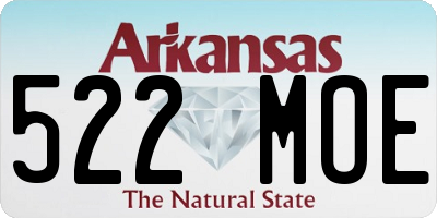 AR license plate 522MOE