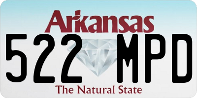 AR license plate 522MPD