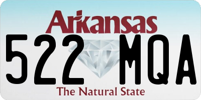 AR license plate 522MQA