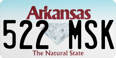 AR license plate 522MSK