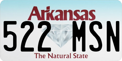 AR license plate 522MSN
