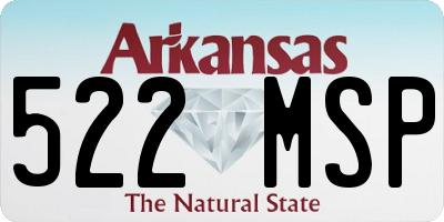 AR license plate 522MSP