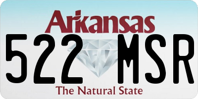 AR license plate 522MSR