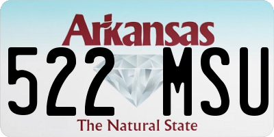 AR license plate 522MSU