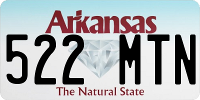 AR license plate 522MTN
