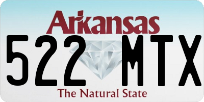 AR license plate 522MTX