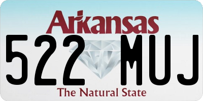 AR license plate 522MUJ