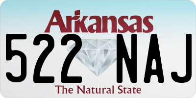 AR license plate 522NAJ