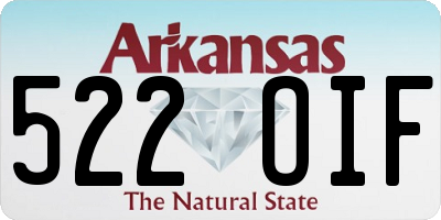 AR license plate 522OIF