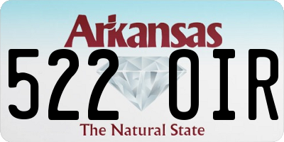 AR license plate 522OIR