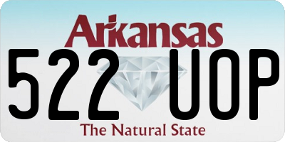 AR license plate 522UOP