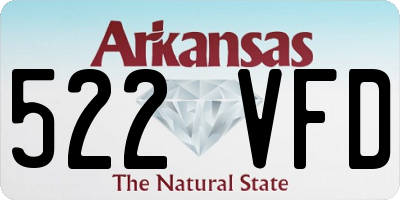 AR license plate 522VFD